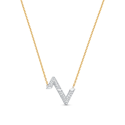 [Regal Jewels]VOLT SILVER DIAMOND PEDANT NECKLACE