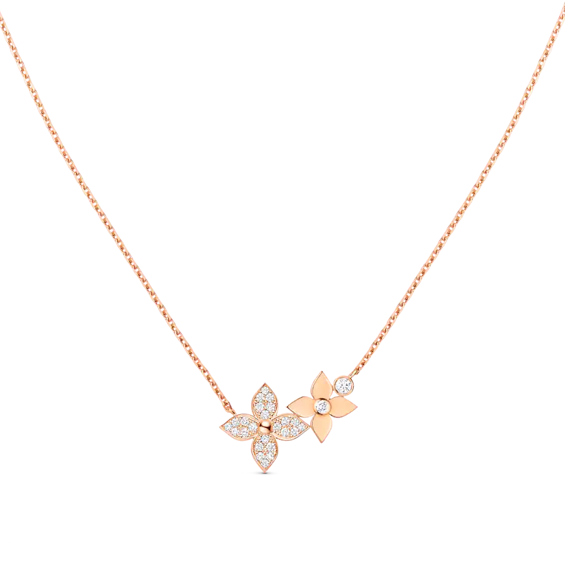 [Regal Jewels]STAR BLOSSOM NECKLACE PINK GOLD DIAMONDS