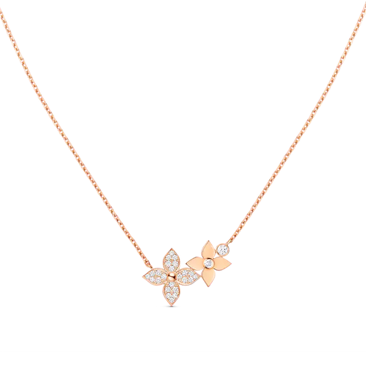 [Regal Jewels]STAR BLOSSOM NECKLACE PINK GOLD DIAMONDS