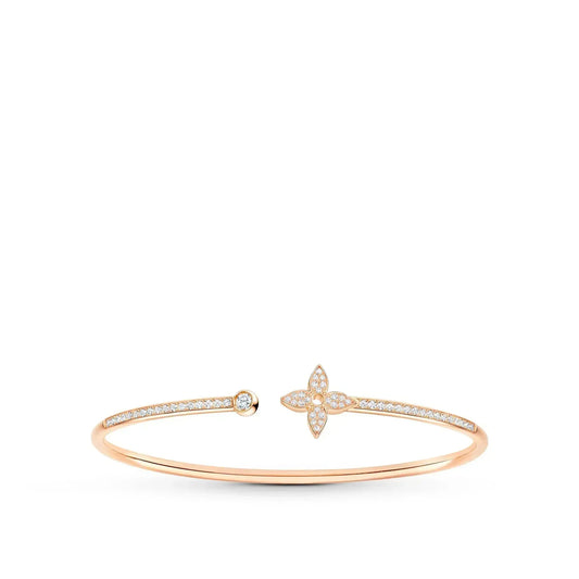 [Regal Jewels]IDYLLE PINK GOLD OPEN BRACELET DIAMOND PAVED