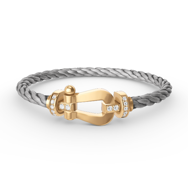 [Regal Jewels]FORCE LARGE HORSESHOE HALF DIAMOND BRACELET GOLD