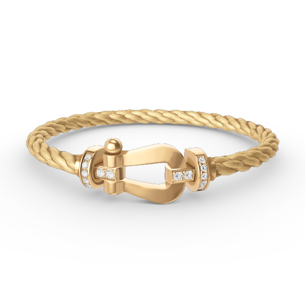 [Regal Jewels]FORCE LARGE HORSESHOE HALF DIAMOND BRACELET GOLD
