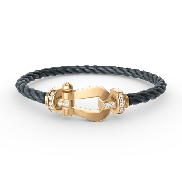 [Regal Jewels]FORCE LARGE HORSESHOE HALF DIAMOND BRACELET GOLD