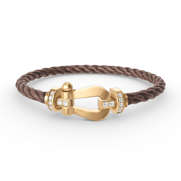 [Regal Jewels]FORCE LARGE HORSESHOE HALF DIAMOND BRACELET GOLD