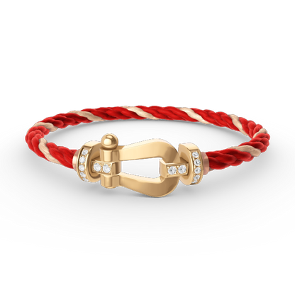 [Regal Jewels]FORCE LARGE HORSESHOE HALF DIAMOND BRACELET GOLD