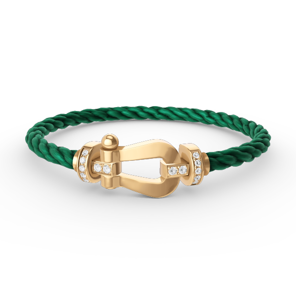 [Regal Jewels]FORCE LARGE HORSESHOE HALF DIAMOND BRACELET GOLD