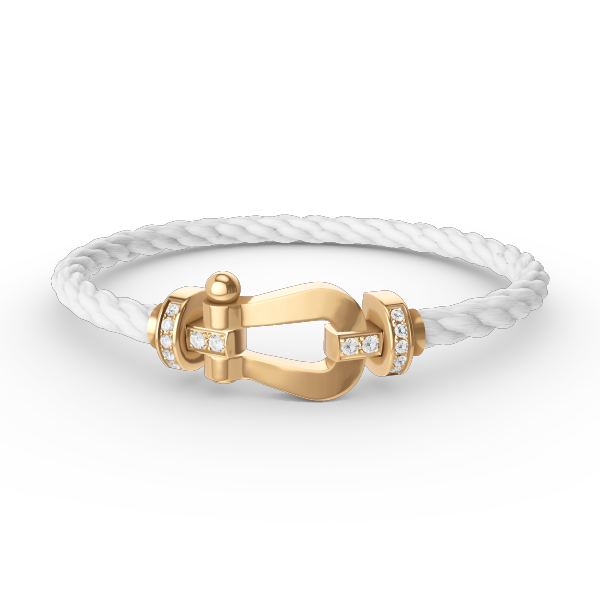 [Regal Jewels]FORCE LARGE HORSESHOE HALF DIAMOND BRACELET GOLD