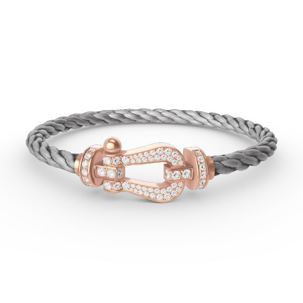 [Regal Jewels]FORCE LARGE HORSESHOE FULL DIAMOND BRACELET ROSE GOLD