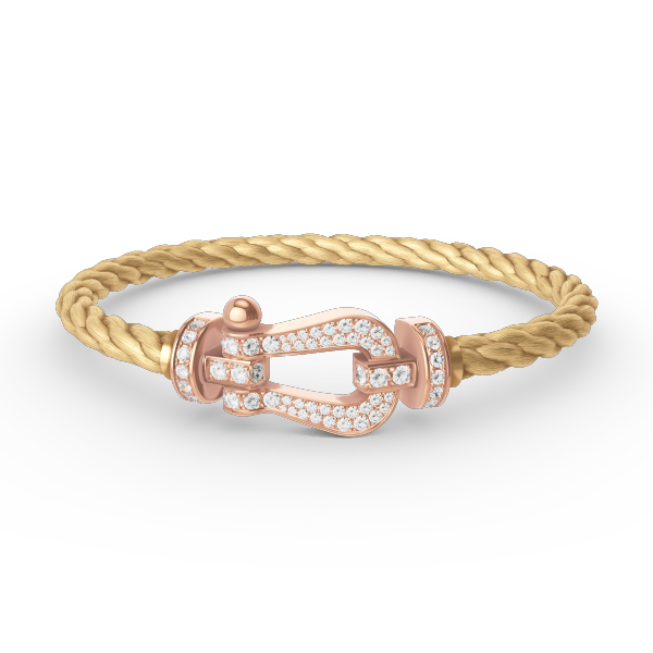 [Regal Jewels]FORCE LARGE HORSESHOE FULL DIAMOND BRACELET ROSE GOLD
