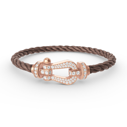 [Regal Jewels]FORCE LARGE HORSESHOE FULL DIAMOND BRACELET ROSE GOLD
