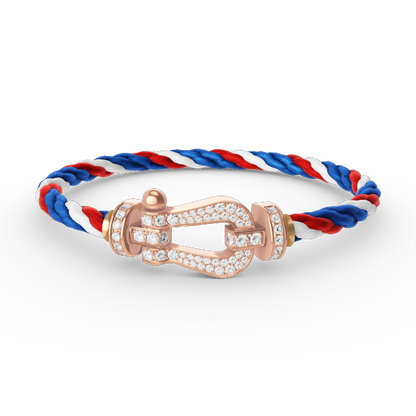 [Regal Jewels]FORCE LARGE HORSESHOE FULL DIAMOND BRACELET ROSE GOLD