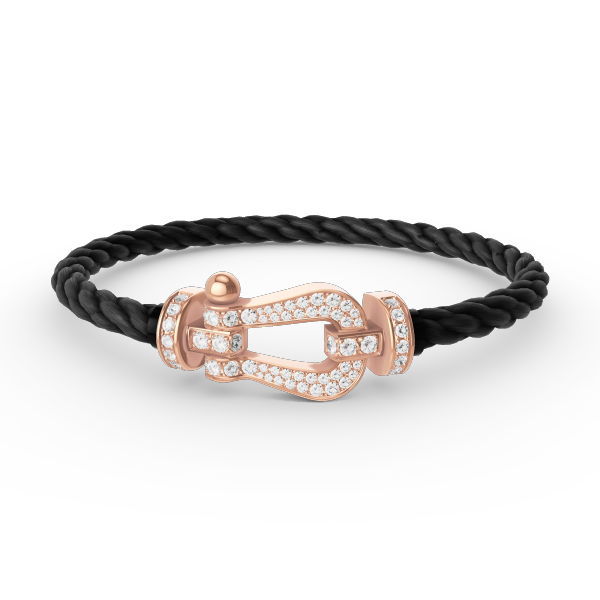 [Regal Jewels]FORCE LARGE HORSESHOE FULL DIAMOND BRACELET ROSE GOLD
