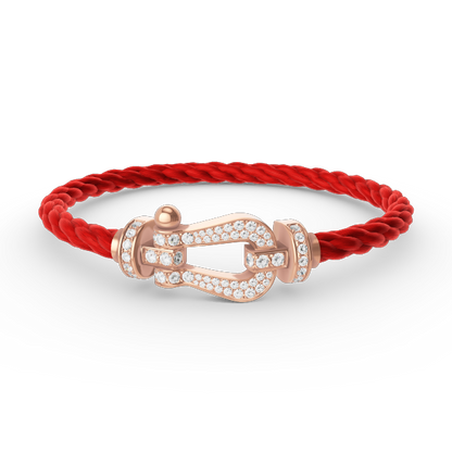 [Regal Jewels]FORCE LARGE HORSESHOE FULL DIAMOND BRACELET ROSE GOLD