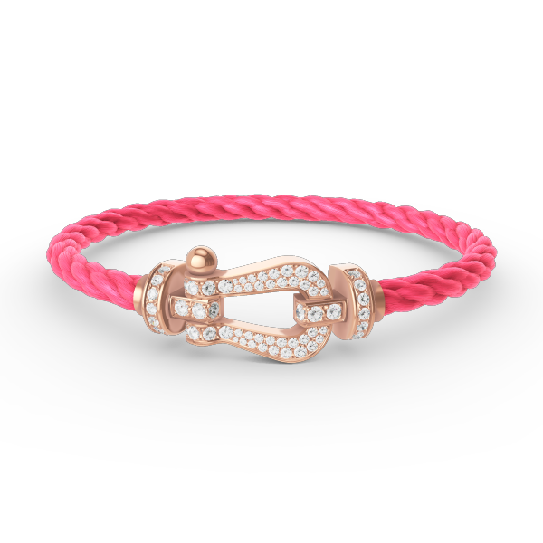 [Regal Jewels]FORCE LARGE HORSESHOE FULL DIAMOND BRACELET ROSE GOLD