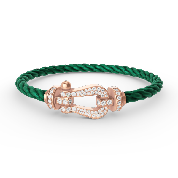[Regal Jewels]FORCE LARGE HORSESHOE FULL DIAMOND BRACELET ROSE GOLD