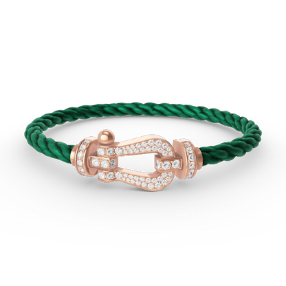 [Regal Jewels]FORCE LARGE HORSESHOE FULL DIAMOND BRACELET ROSE GOLD