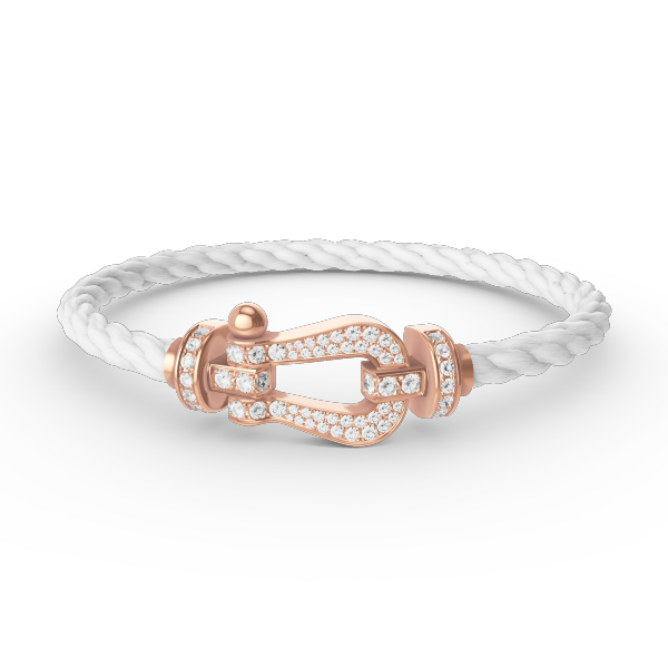 [Regal Jewels]FORCE LARGE HORSESHOE FULL DIAMOND BRACELET ROSE GOLD
