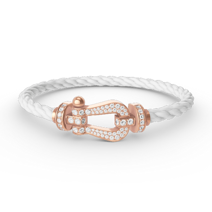 [Regal Jewels]FORCE LARGE HORSESHOE FULL DIAMOND BRACELET ROSE GOLD