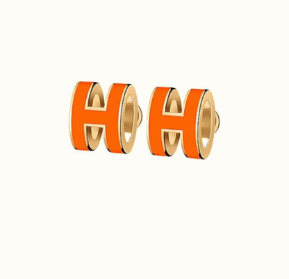 [Regal Jewels]MINI POP H EARRINGS ORANGE