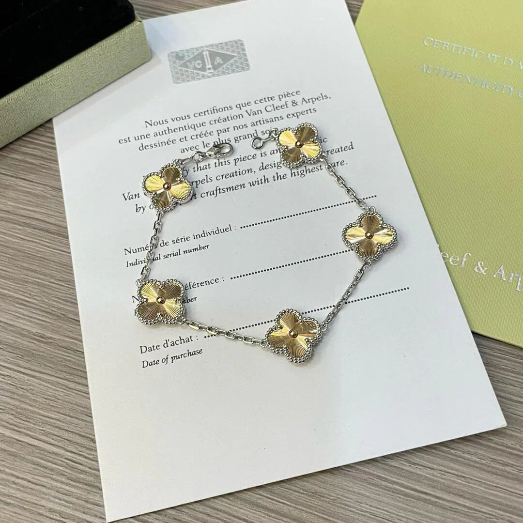 [Regal Jewels]CLOVER 5 MOTIF LASER BRACELET COLLECTION