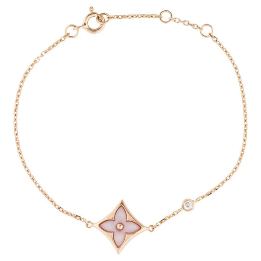 [Regal Jewels]STAR 1 DIAMOND PINK GOLD BRACELET