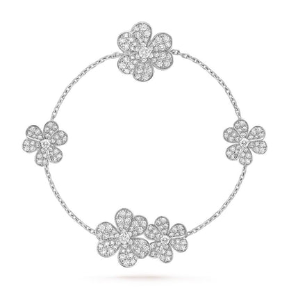 [Regal Jewels]FRIVOLE SILVER 5 FLOWERS BRACELET