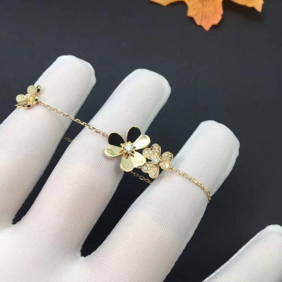 [Regal Jewels]FRIVOLE GOLD 5 FLOWERS BRACELET