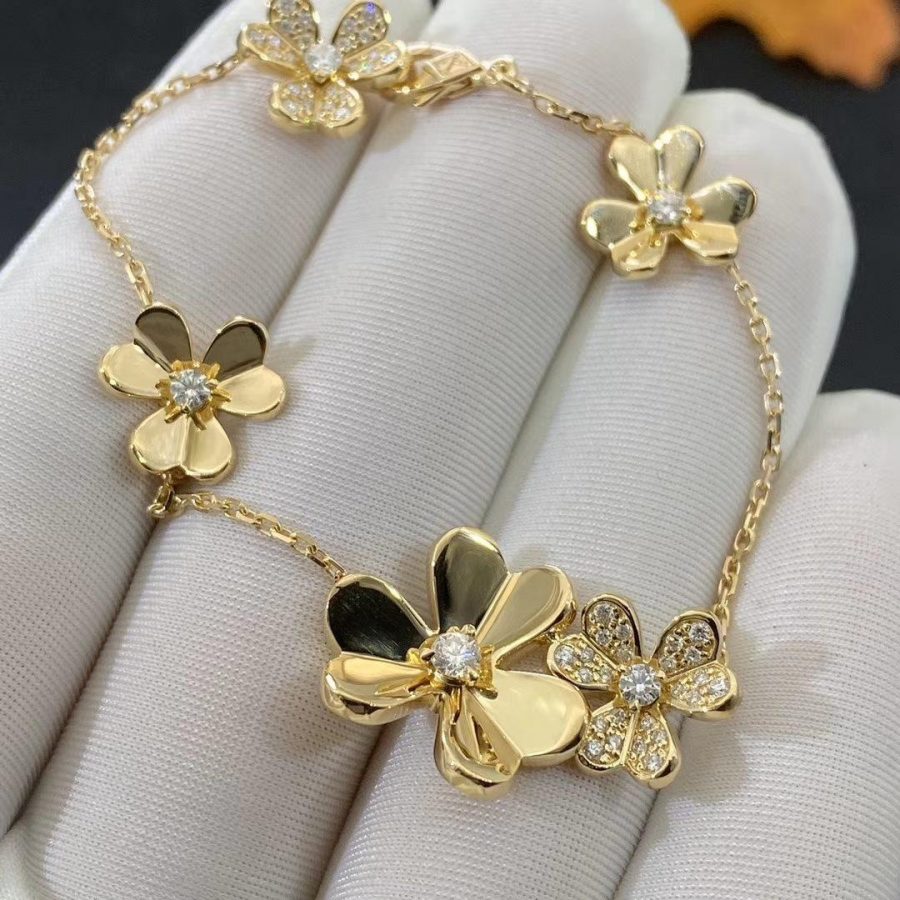 [Regal Jewels]FRIVOLE GOLD 5 FLOWERS BRACELET