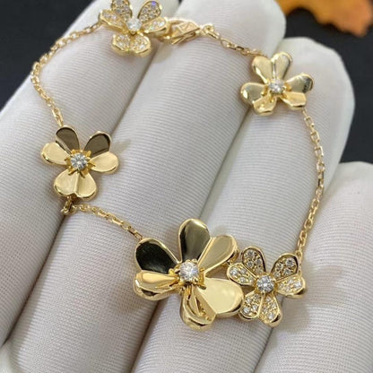 [Regal Jewels]FRIVOLE GOLD 5 FLOWERS BRACELET