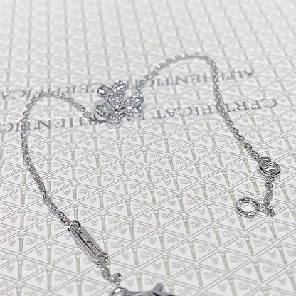 [Regal Jewels]FRIVOLE SILVER FLOWER DIAMOND BRACELET