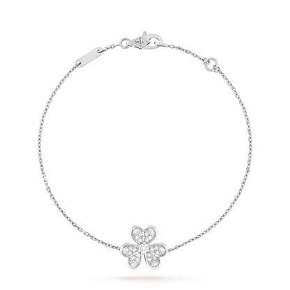 [Regal Jewels]FRIVOLE SILVER FLOWER DIAMOND BRACELET
