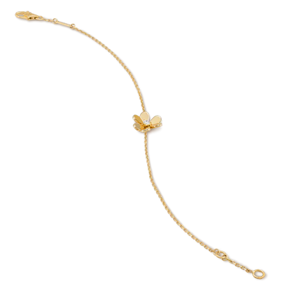 [Regal Jewels]FRIVOLE GOLD FLOWER PINK MALACHITE BRACELET