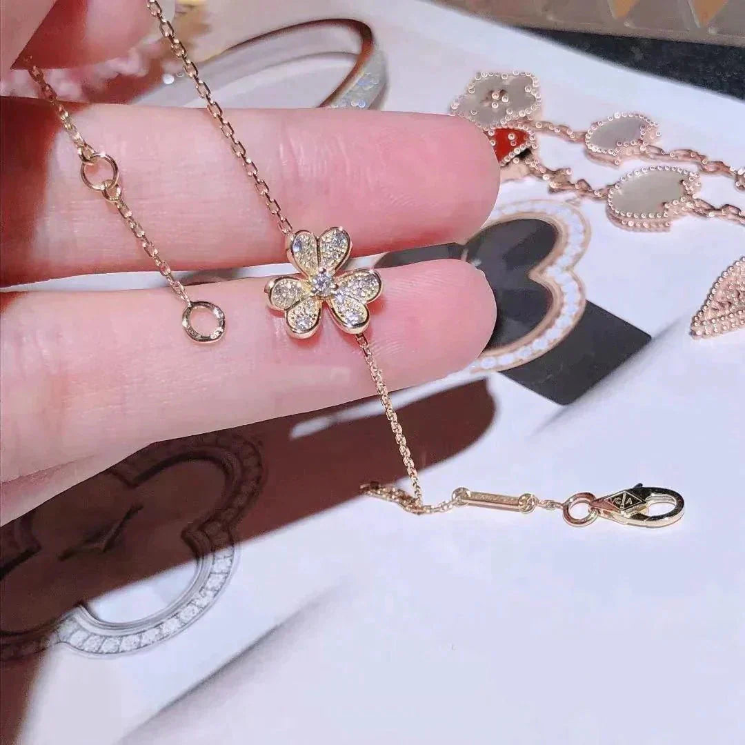 [Regal Jewels]FRIVOLE GOLD FLOWER DIAMOND BRACELET