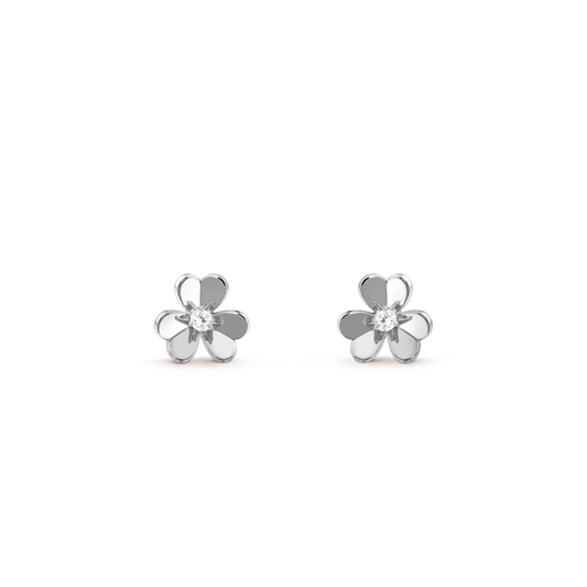 [Regal Jewels]FRIVOLE MINI SILVER FLOWER EARRINGS