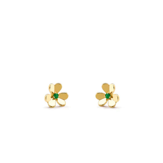 [Regal Jewels]FRIVOLE  FLOWER MALACHITE EARRINGS