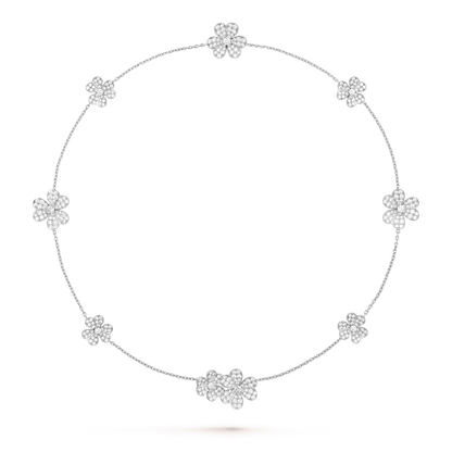 [Regal Jewels]FRIVOLE SILVER 9 FLOWERS NECKLACE