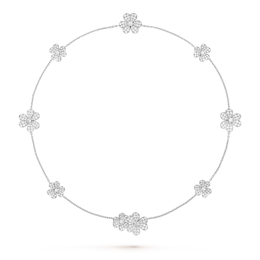 [Regal Jewels]FRIVOLE SILVER 9 FLOWERS NECKLACE