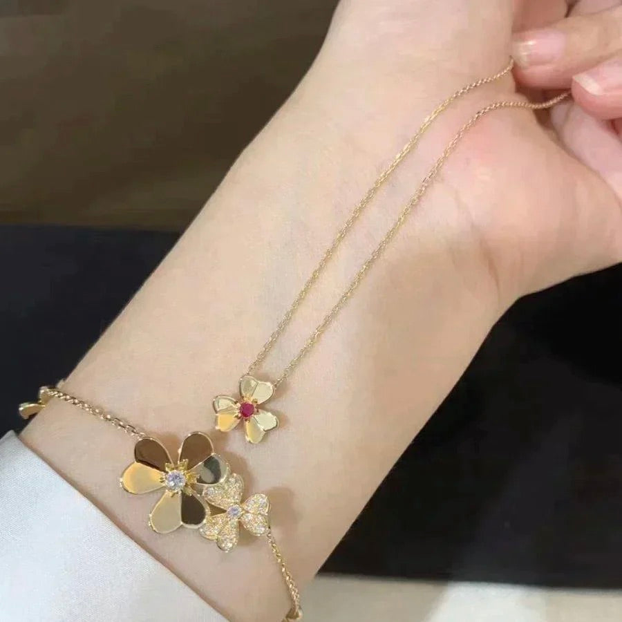 [Regal Jewels]FRIVOLE GOLD FLOWER NECKLACE