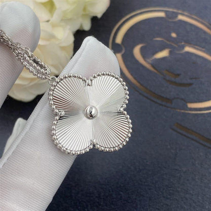 [Regal Jewels]CLOVER 25MM SILVER BIG CLOVER NECKLACE
