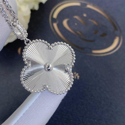 [Regal Jewels]CLOVER 25MM SILVER BIG CLOVER NECKLACE