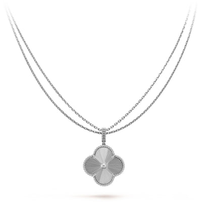 [Regal Jewels]CLOVER 25MM SILVER BIG CLOVER NECKLACE