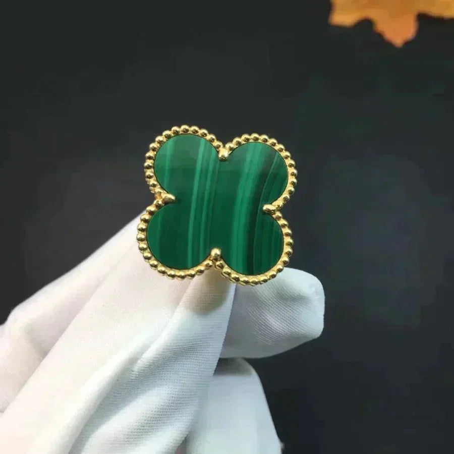 [Regal Jewels]CLOVER MALACHITE RING