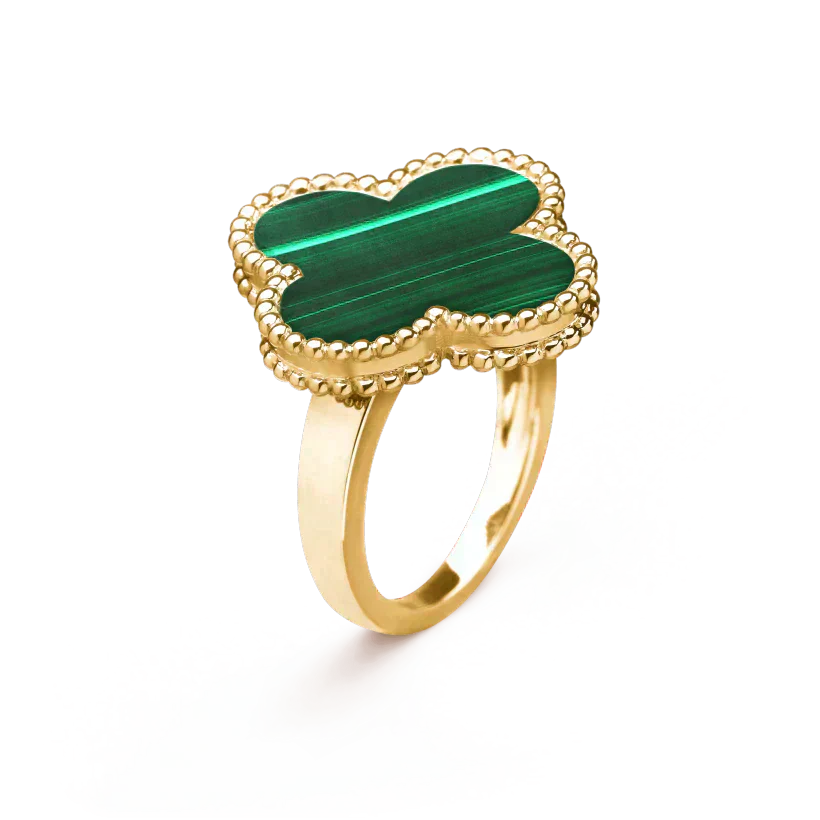 [Regal Jewels]CLOVER MALACHITE RING