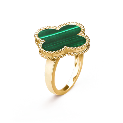 [Regal Jewels]CLOVER MALACHITE RING