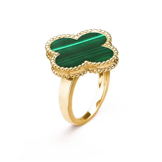 [Regal Jewels]CLOVER MALACHITE RING