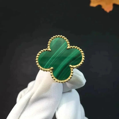 [Regal Jewels]CLOVER MALACHITE RING