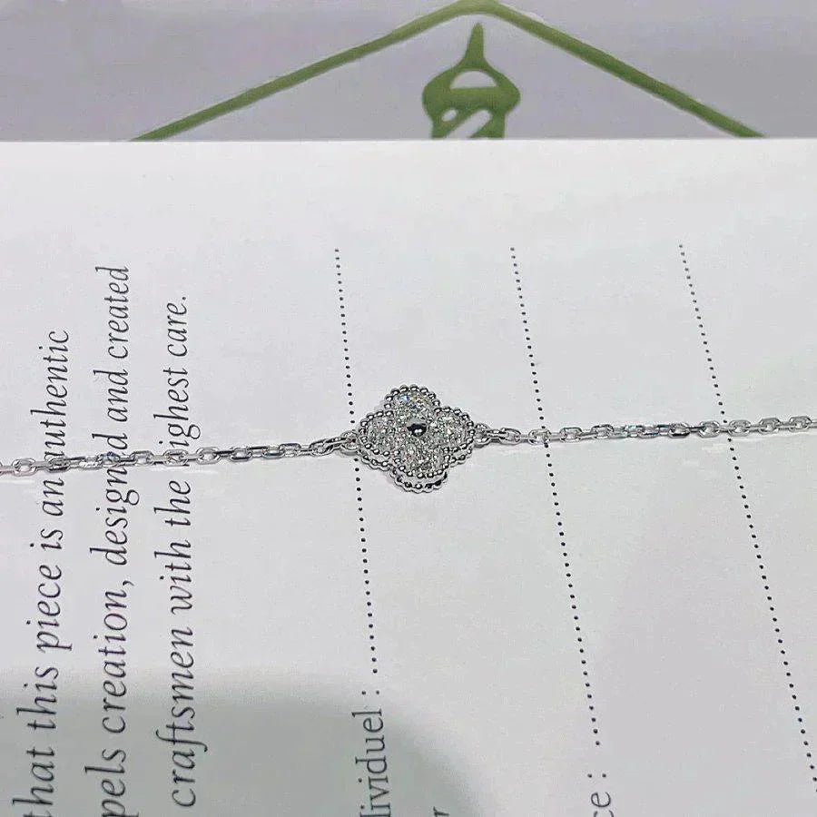 [Regal Jewels]CLOVER  SINGLE FLOWER BRACELET SILVER