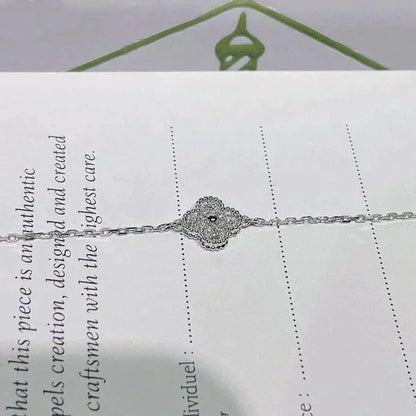 [Regal Jewels]CLOVER  SINGLE FLOWER BRACELET SILVER