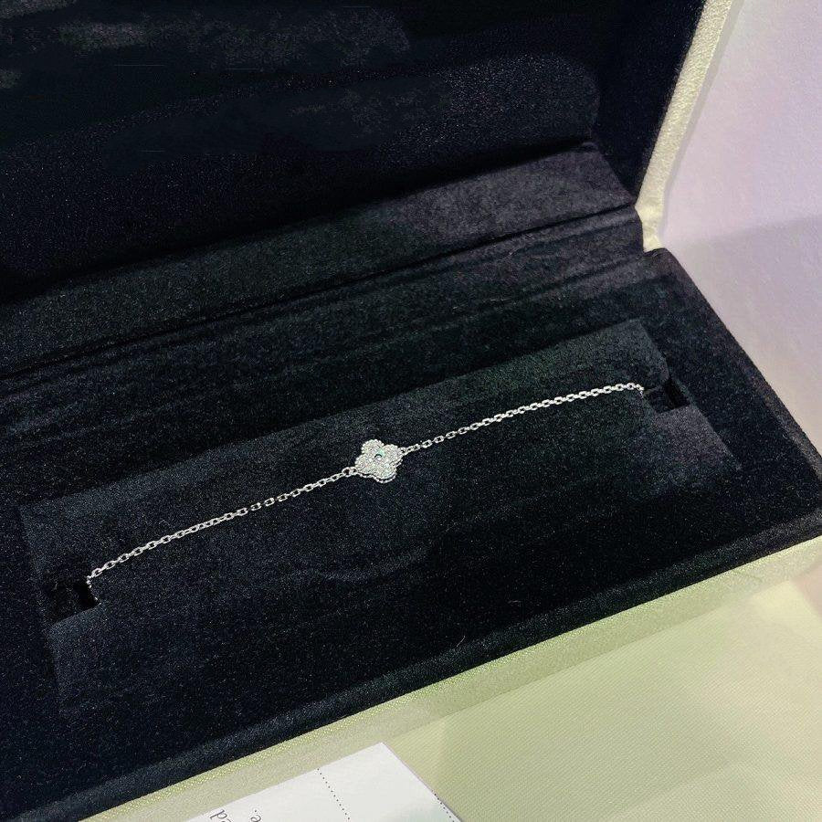 [Regal Jewels]CLOVER  SINGLE FLOWER BRACELET SILVER