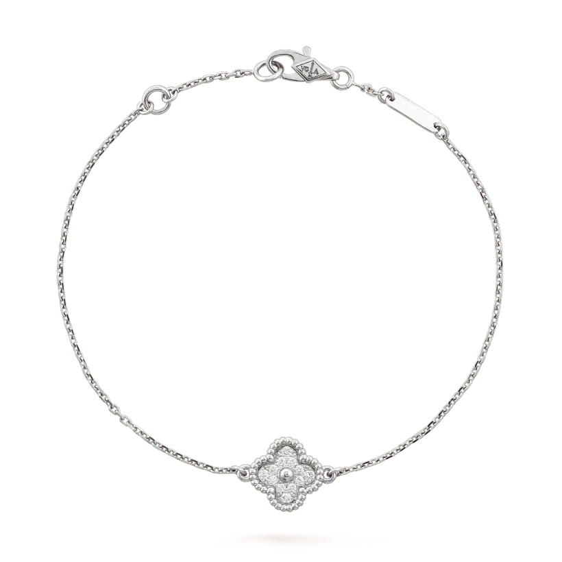 [Regal Jewels]CLOVER  SINGLE FLOWER BRACELET SILVER